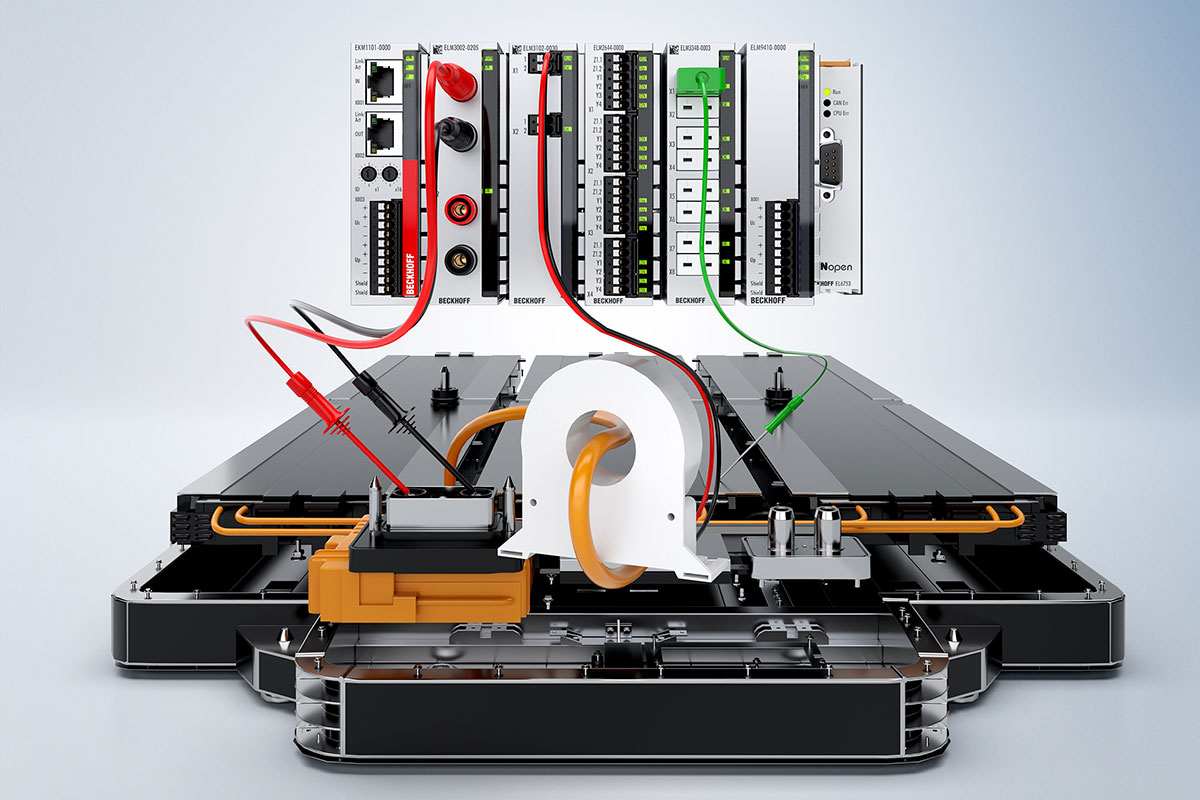 Measurement terminals from the ELM series are used for the final inspection of battery modules or packs.
