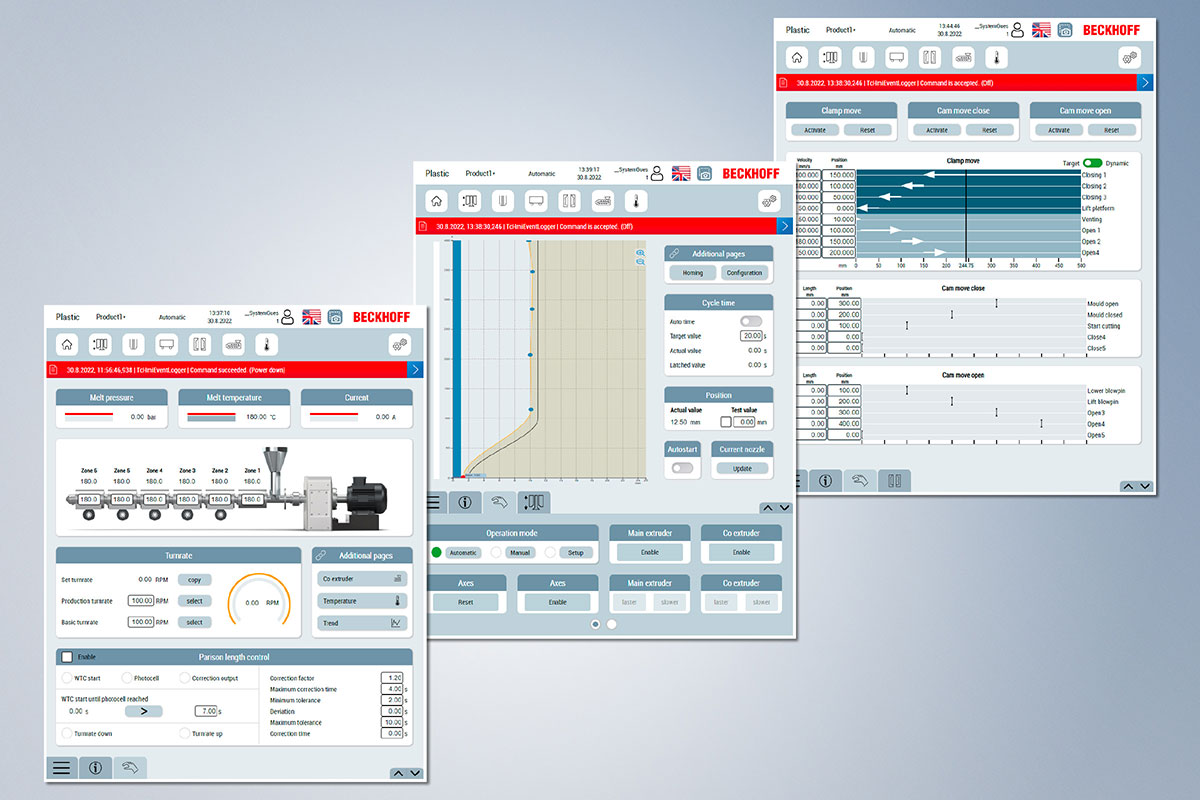 The Plastic HMI Framework is a specially developed HMI package for the plastics industry.