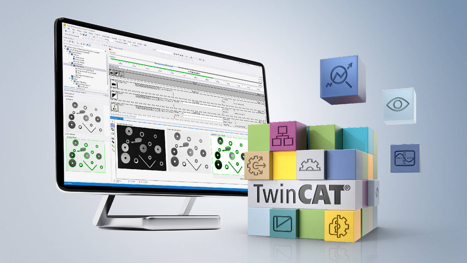 With the extension of TwinCAT Analytics, images can now also be conveniently and comprehensively evaluated with the TwinCAT Vision functions in the engineering environment.